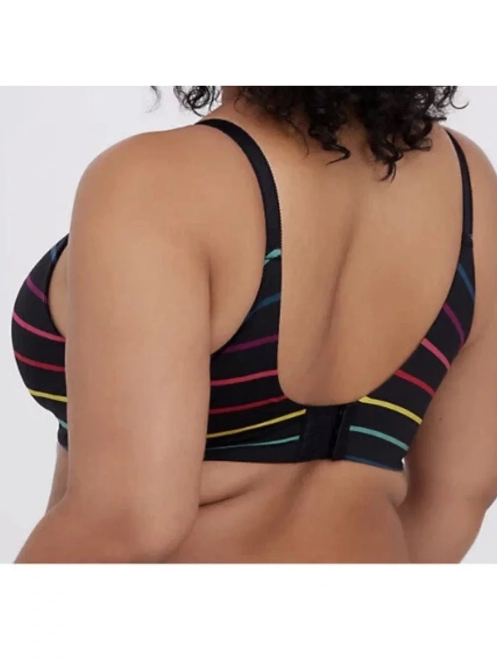 Torrid Rainbow Stripe Lightly Lined Wire-Free Bra 38DDD – Everyday Comfort